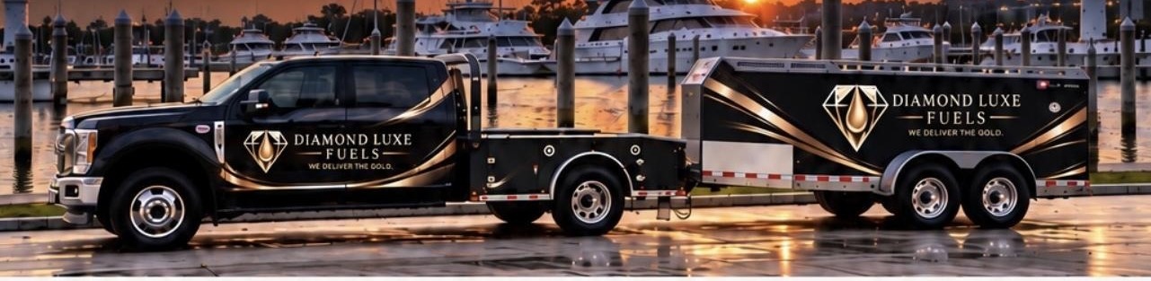Diamond Luxe delivery truck and trailer